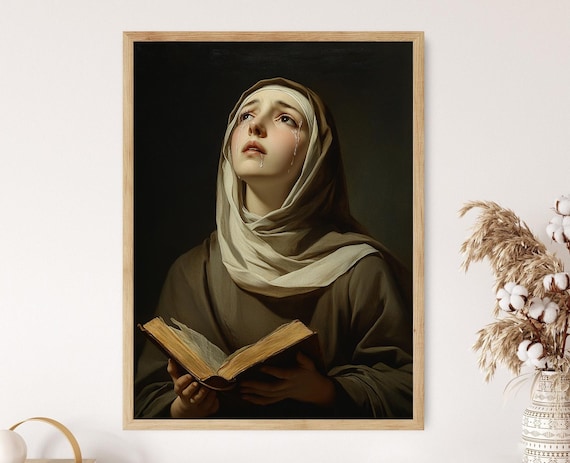 聖モニカの涙、バロック宗教美術、カトリックの宗教画 - Etsy 日本