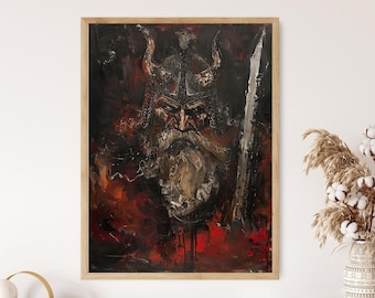 Norse Mythology Painting, Viking Legend Odin Artwork