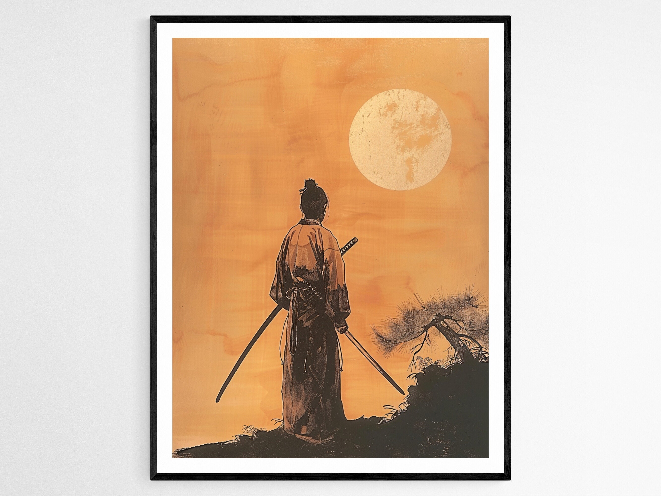 Shin Hanga Samurai Art Print: Japanese Warrior Decor - Etsy