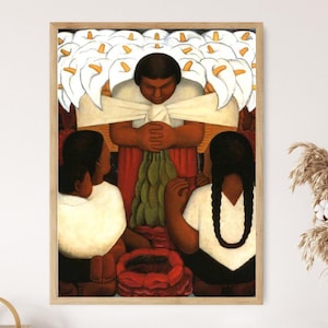 Flower Festival, Diego Rivera, Santa Anita 1931 Art Print