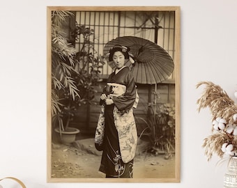 芸術写真 photo print 明治時代の芸者の写真プリント：ヴィンテージの日本美術 - Etsy 日本