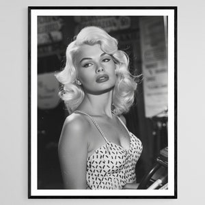 Jayne Mansfield Classic Photo, Timeless Hollywood Glamour, Home Art Decor, Retro Fan Gift