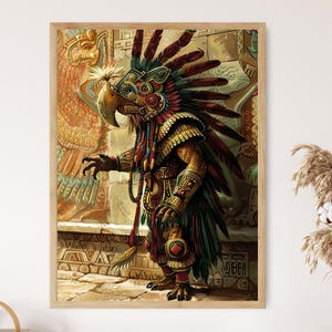 Stampa dell&#39;Impero azteco, ricco arazzo storico, arte educativa per l&#39;aula, regalo di apprezzamento per gli insegnanti