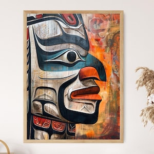 Haida Kunstdruck - Authentisches indigenes Wanddekor für Kulturbegeisterte, Perfektes Einweihungsgeschenk