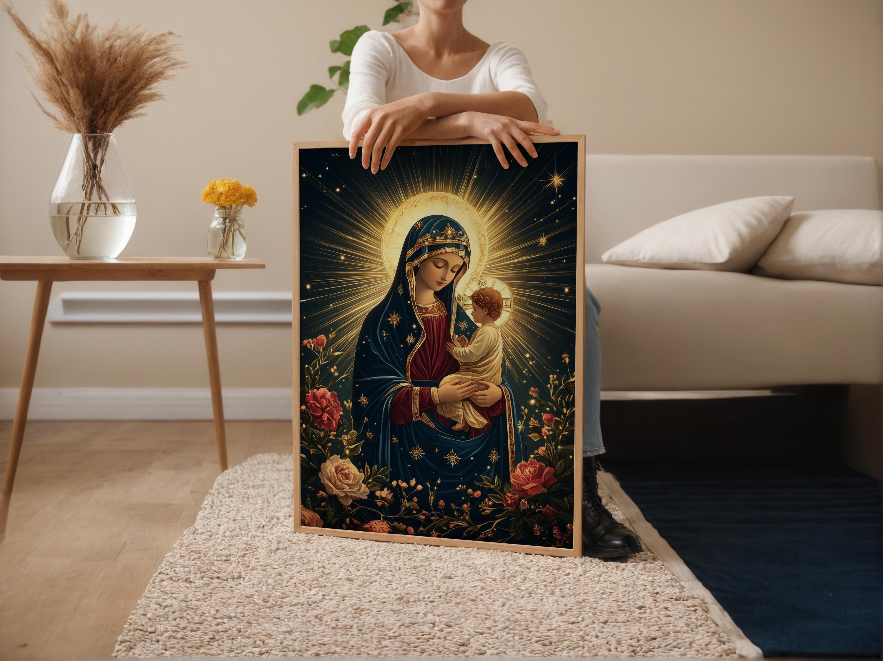 Our Lady of Perpetual Help Art Print: Marian Light, Catholic Wall Decor ...