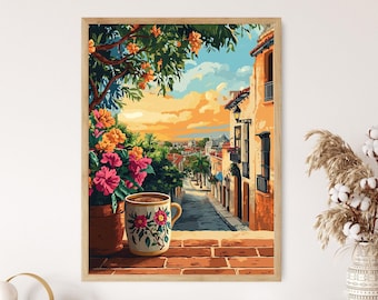 Rustic Hot Chocolate in Santo Domingo, Dominican Heritage Art Print