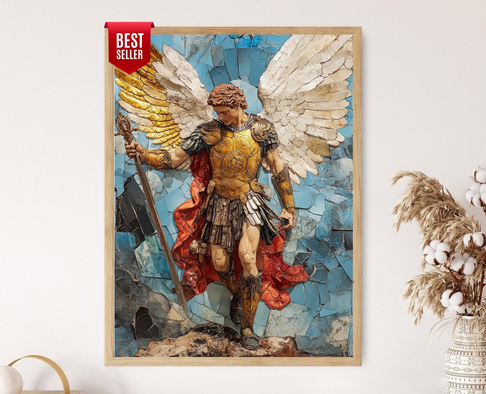 Saint Michael the Archangel Art Print, Protector and Defender ...