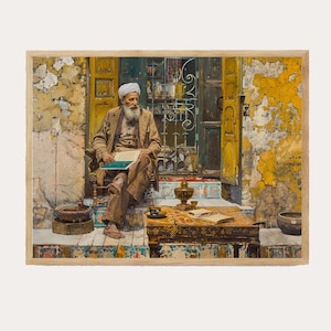 Osman Hamdi Bey Inspired Art Print, Vintage Turkish Artwork Replica, Elegant Home Decor, Unique Housewarming Gift