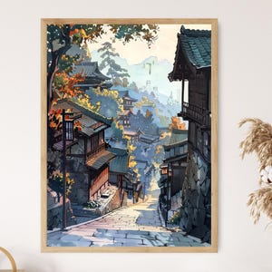 Hiroshi Yoshida Style Japanese City Print, Vintage Urban Artwork, Elegant Home Decoration, Art Collector Gift