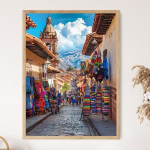 Peru Art Print, Vibrant Cusco City, Ideal for Home or Office, Perfect Travel Gift