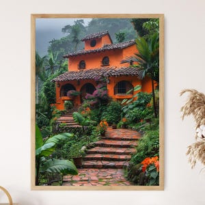 Colombian Garden Giclee Print, Vibrant Floral Artwork, Home Decoration, Perfect Mother&#39;s Day Gift
