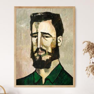 Portrait of Fidel Castro, 1961, Oswaldo Guayasamin Fine Art Print
