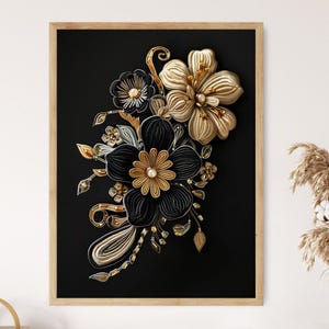 Soutache Style Wall Print, Artisan Crafted Aesthetic Piece, Elevate Your Home Decor, Exceptional Graduation Gift