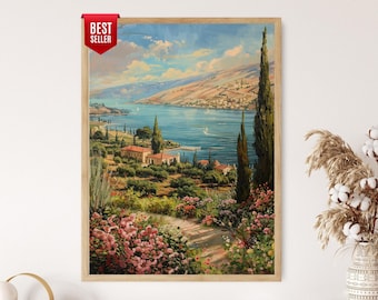 Sea of Galilee Art Print, Tranquil Waters and Historic Sites