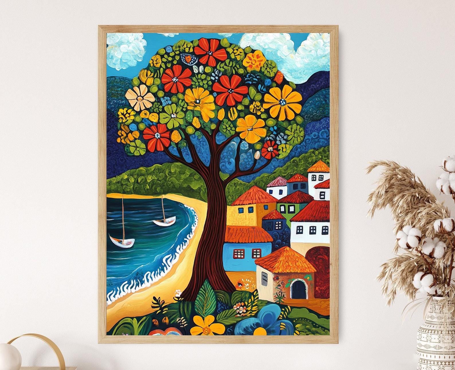 Brazilian Naive Art Print, Folklore Wall Art - Etsy