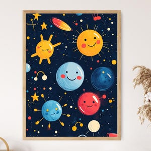 Ilustración de Moléculas Amigas, Química para Niños, Póster Científico