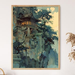 Vintage Hiroshi Yoshida Inspired Print, Traditional Japanese Art, Bedroom Wall Decor, Unique Anniversary Gift
