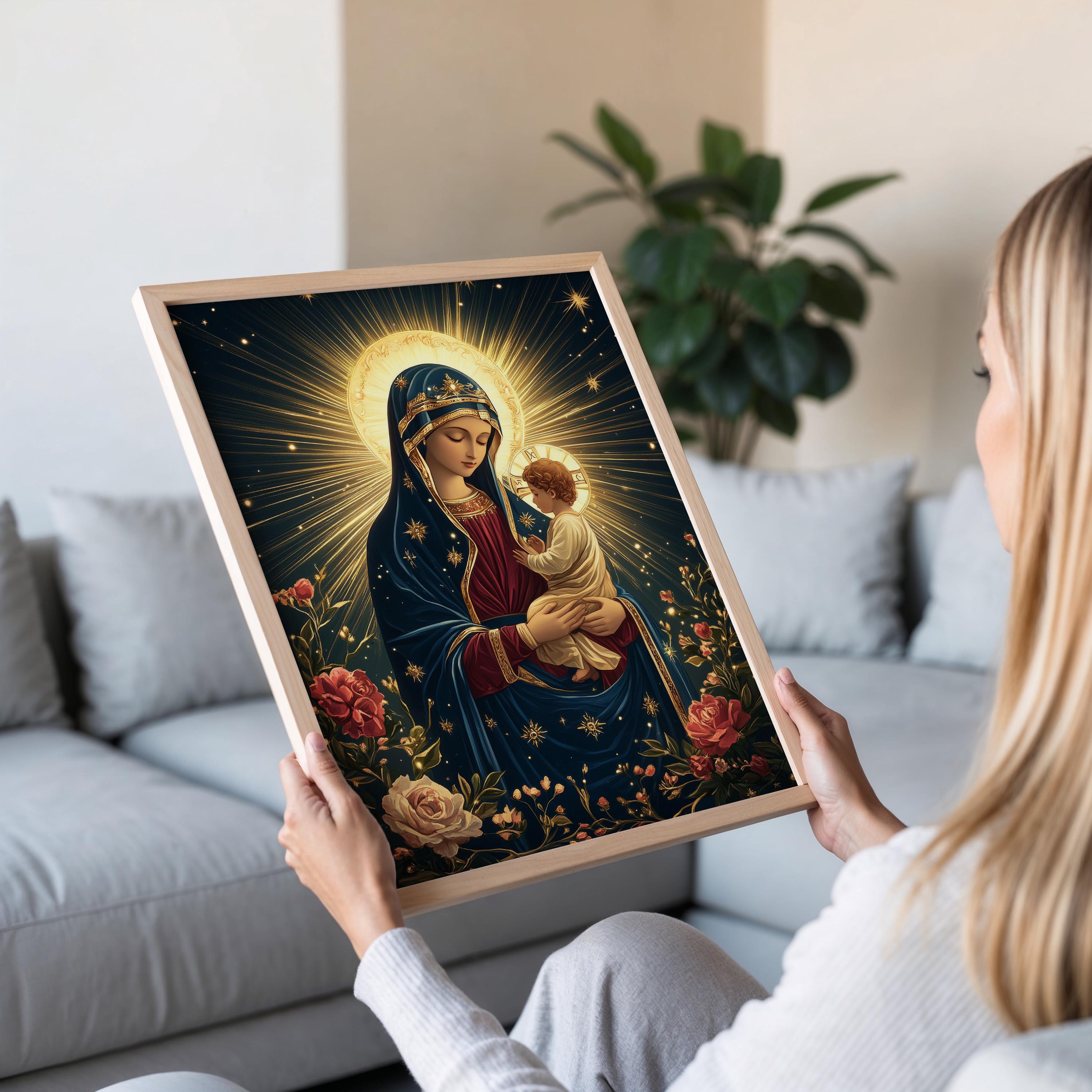 Our Lady of Perpetual Help Art Print: Marian Light, Catholic Wall Decor ...