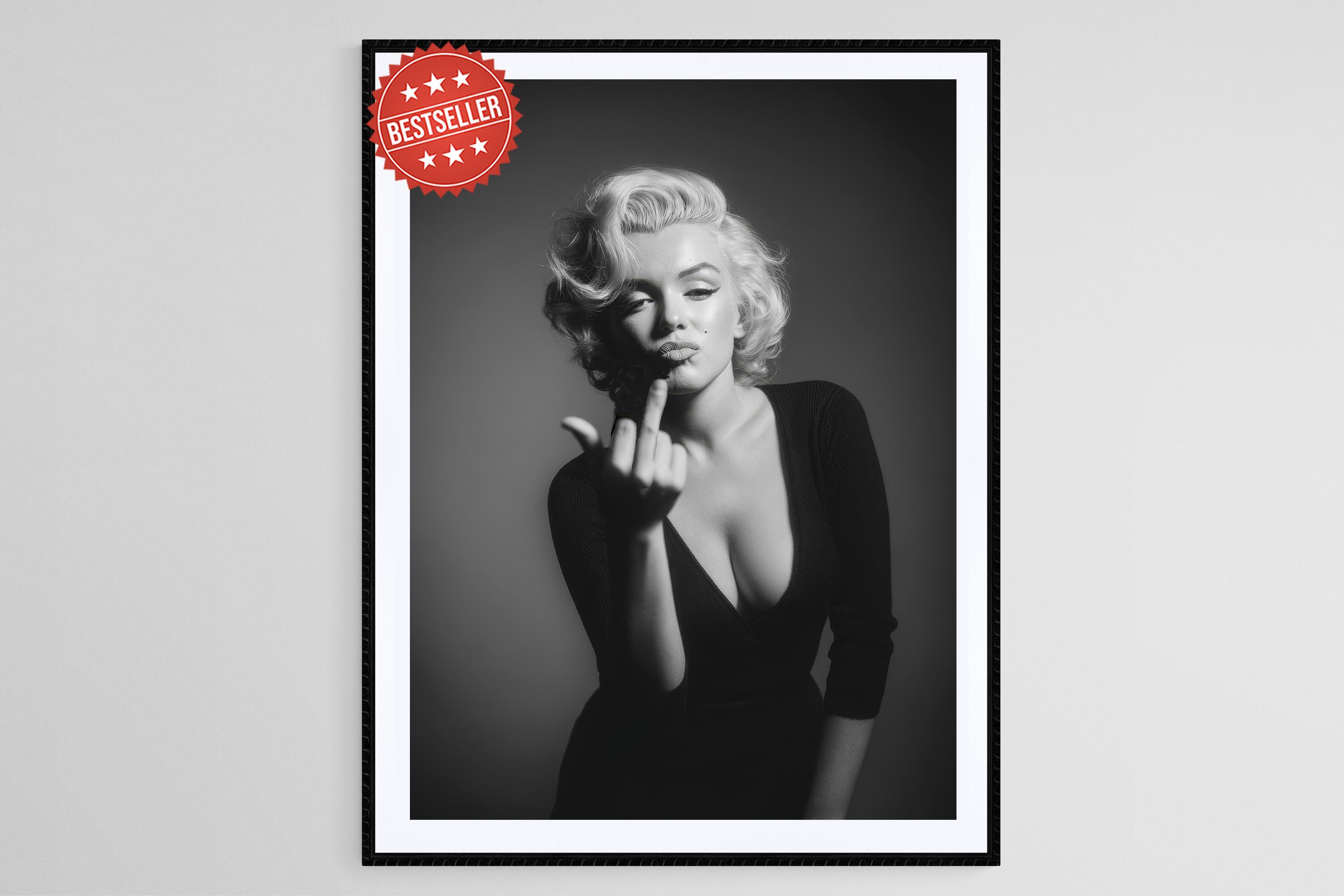 Marilyn Monroe モノクロ鉄製ポスター Marilyn Monroe モノクロ鉄製ポスター ポスター》ヴィンテージシネマ