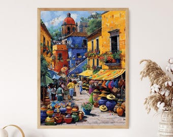 Izamal Mexico Street Art Print, Yellow Wall Decor - Etsy