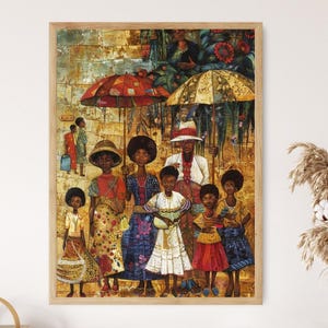 Afro Brazilian Heritage Art Print: Colorful Ethnic Illustration