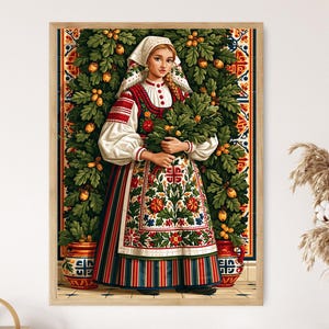 Robe Baserritarra, costume folklorique basque, impression d'art