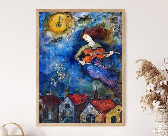 街の上を漂うヴァイオリニスト – マルク・シャガールに