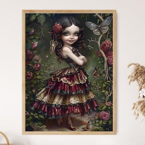 Impresión artística de Salsa Girl, póster caprichoso, decoración de pared, regalo perfecto para amantes del baile