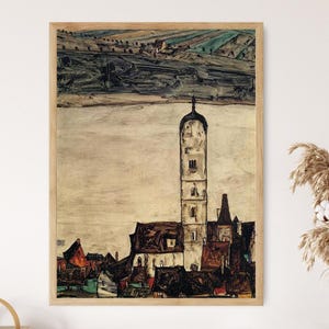 Church in Stein on the Danube, 1913, Egon Schiele Art Print
