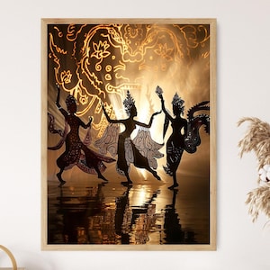 Wayang Kulit Konsttryck – Javanesisk Puppetry Shadow Art