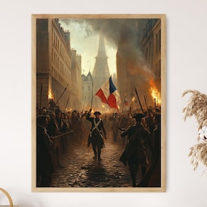 Impresión de la Revolución Francesa de 1848: arte mural histórico