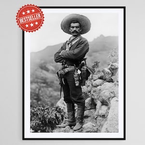 Emiliano Zapata Photo Print, Mexican Revolution Art, Historical Wall Decor