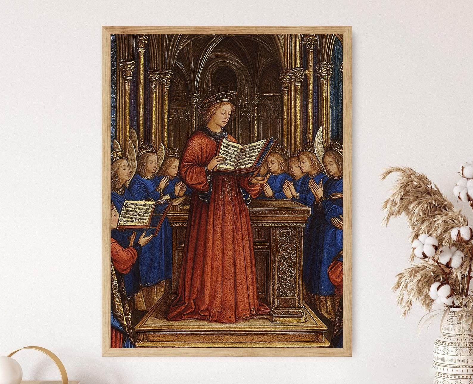 Medieval Composter Guillaume De Machaut Art Print, Medieval Composer Cathedral Scene ...