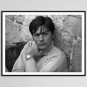 Französische Ikone Alain Delon Poster - Kunstdruck für Filmbegeisterte, klassisches Dekor für Haus oder Büro, durchdachtes Geschenk für Filmliebhaber