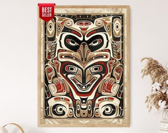 Guardianes del Oso Espiritual, Impresión Artística del Tótem Haida