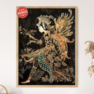 孔子の肖像画アートプリント、古代中国の哲学者、伝統的な学者の壁装飾