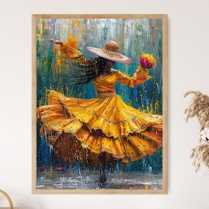 Colorful Bomba and Plena Dance Scene, Rich Puerto Rican Cultural Heritage