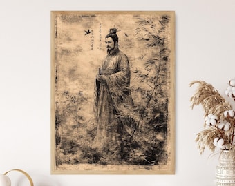 Yu Huang Art Print: Jade Emperor, Chinese Heaven Ruler, Celestial Imperial