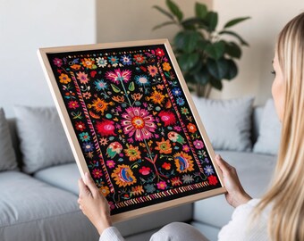 Maramureș Folklore, Vibrant Romanian Folk Art Motif - Etsy Denmark