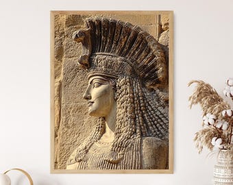 Babylonian Goddess Ishtar Art Print, Symbol of Love and War