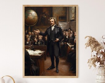 William Wilberforce with Abolition Movement Scene, English Heritage Art Print