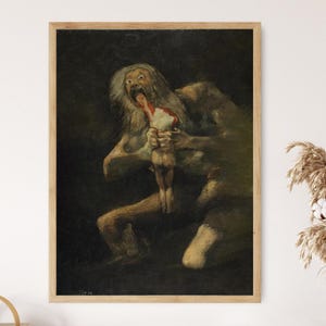 Saturn Devouring One of His Sons, 1823 Francisco Goya Fine Art Print, Saturno devorando a uno de sus niños