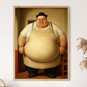 Chef's Full Flavor / Illustrazione umoristica Body Positive, stampa artistica eccentrica, regalo perfetto per l'amor proprio per gli amici