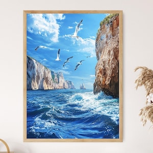 Costa Alegre Art Print, Jalisco Coastline and Blue Waters