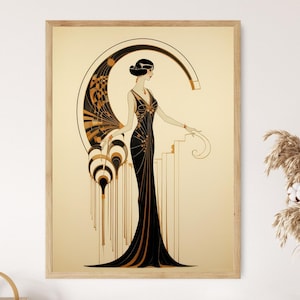 Timeless Style Art Print | Gatsby Inspired Art Deco | Luxurious Fine Art, Stylish Home Gallery | Unique Wedding Gift