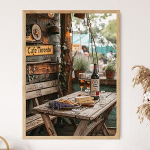 Toronto Cafe Painting, Vibrant Toronto Wall Art, Perfect Housewarming Gift