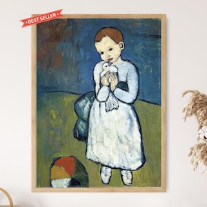 Child with Dove, 1901, Pablo Picasso Art Print