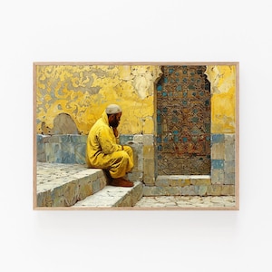 Osman Hamdi Bey Inspired Canvas, Ottoman Empire Artistic Print, Luxurious Study Room Decor, Prestigious History Buff Gift
