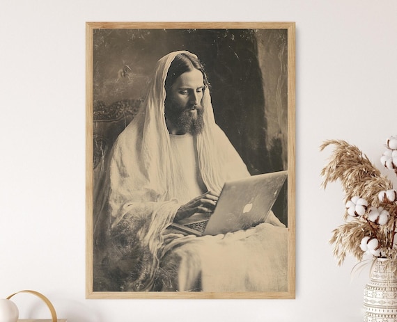 Jesus With Laptop