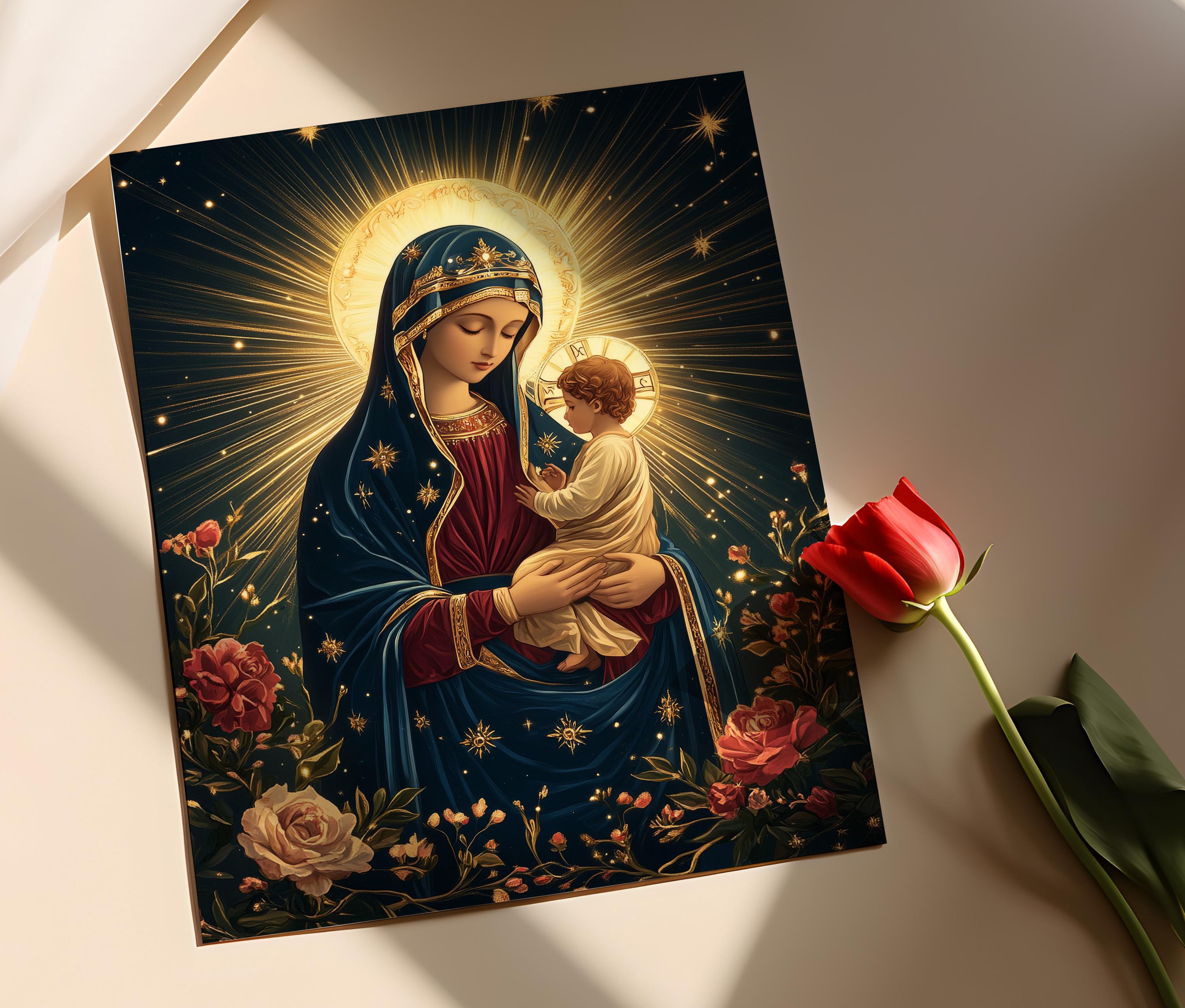 Our Lady of Perpetual Help Art Print: Marian Light, Catholic Wall Decor ...